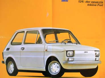 Fiat 126 Modelprogram 1972 "Der neueste kleine Fiat" Carbrochure (10325)